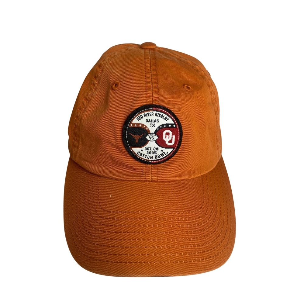 American Needle Texas vs Oklahoma Red River Rivalry 2005 Cotton Bowl Hat Orange